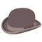 Brown bowler hat