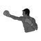Brown boxer in Boxing gloves.The Olympic sport of Boxing.Olympic sports single icon in monochrome style vector symbol