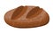 Brown bread loaf. Rye bread roll baguette.