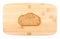 Brown bread slice on bamboo board