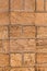 Brown brick blocks sand shell limestone natural texture wall background structure