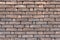 Brown brick wall texture. Grungy brickwall. Exterior or loft style bricks texture background