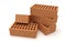 Brown bricks 3d render illustration