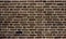 Brown brickwork of a wall. Wallpaper in retro style.