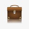 Brown briefcase illustration