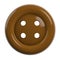 Brown Button Isolated on White Background