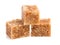 Brown cane sugar cubes