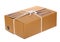 Brown cardboard postal box