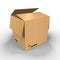 A brown carton box - a 3d image