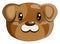 Brown cartoon dog vector illustartion