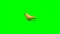 Brown chicken eats 1 - green screen