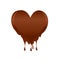 Brown chocolate heart concept vector icon design