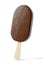 Brown chocolate popsicle ice cream isolated. 3D rendering