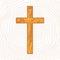 Brown Christianity Cross icon logo