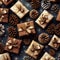 Brown Christmas Background Topview