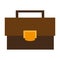 brown classic briefcase , illustration