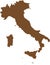 BROWN CMYK color map of ITALY