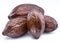 Brown cocoa pods isolated on a white background