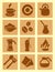 Brown coffee textured icons