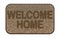 Brown coir doormat with text WELCOME HOME 3D