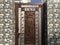 Brown color galvanised enamel painted prefabricated single leaf wicked gate for an villa backside and flower designed in the gate