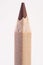 Brown color pencil vertically. macro
