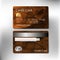 Brown color texture realistic credit card vector design