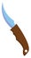 A brown-colored jackknife/Blade knife jackknife vector or color illustration