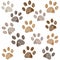 Brown colored paw print