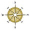 Brown compass rose