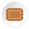 Brown cookie icon circle