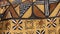 Brown cotton fabric with traditional African design. African-style home decor textile.