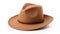 Brown Cowboy Fedora With Leather Band - Anne Truitt Style