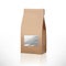 Brown Craft Paper Bag Packaging With Transparent Window