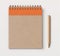 Brown craft paper cover notebook