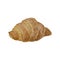Brown Croissant French bread baked illustration, bakery watercolor hand drawing isolated on white backgrounds with clipping path