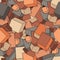 Brown cubes seamless pattern