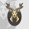 Brown deer animal mascot esport logo