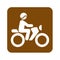 Brown dirt biking recreational sign