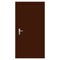 Brown door. Wooden interior design