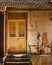 Brown door in Zichron Yaakov on mount Carmel Israel