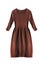 Brown dress isolated