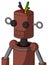 Brown Droid With Cylinder Head And Toothy Mouth And Two Eyes And Wire Hair