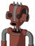 Brown Droid With Droid Head And Round Mouth And Two Eyes And Three Spiked