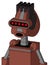 Brown Droid With Droid Head And Round Mouth And Visor Eye And Pipe Hair