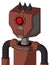 Brown Droid With Mechanical Head And Speakers Mouth And Cyclops Eye And Three Dark Spikes