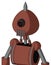 Brown Droid With Rounded Head And Vent Mouth And Black Cyclops Eye And Spike Tip