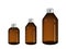 Brown drug bottle isolated on white, vector design