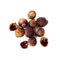 Brown dry soap nuts Soapberries, Sapindus Mukorossi for organic laundry and gentle natural skin care isolated on white