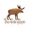 Brown elk vector. The moose is loose.